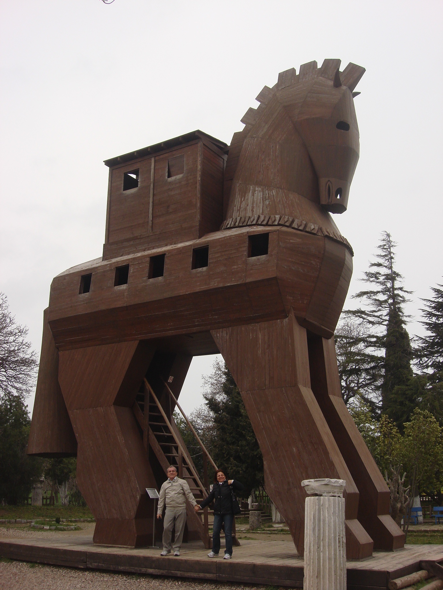 Cavalo de tróia na cidade de canakkale